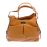 Zoie Mia Michele Caramel Macciato Faux Pebble Leather Carry Dog Bag